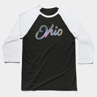 Ohio Tie Dye Retro State Welcome Sign Baseball T-Shirt